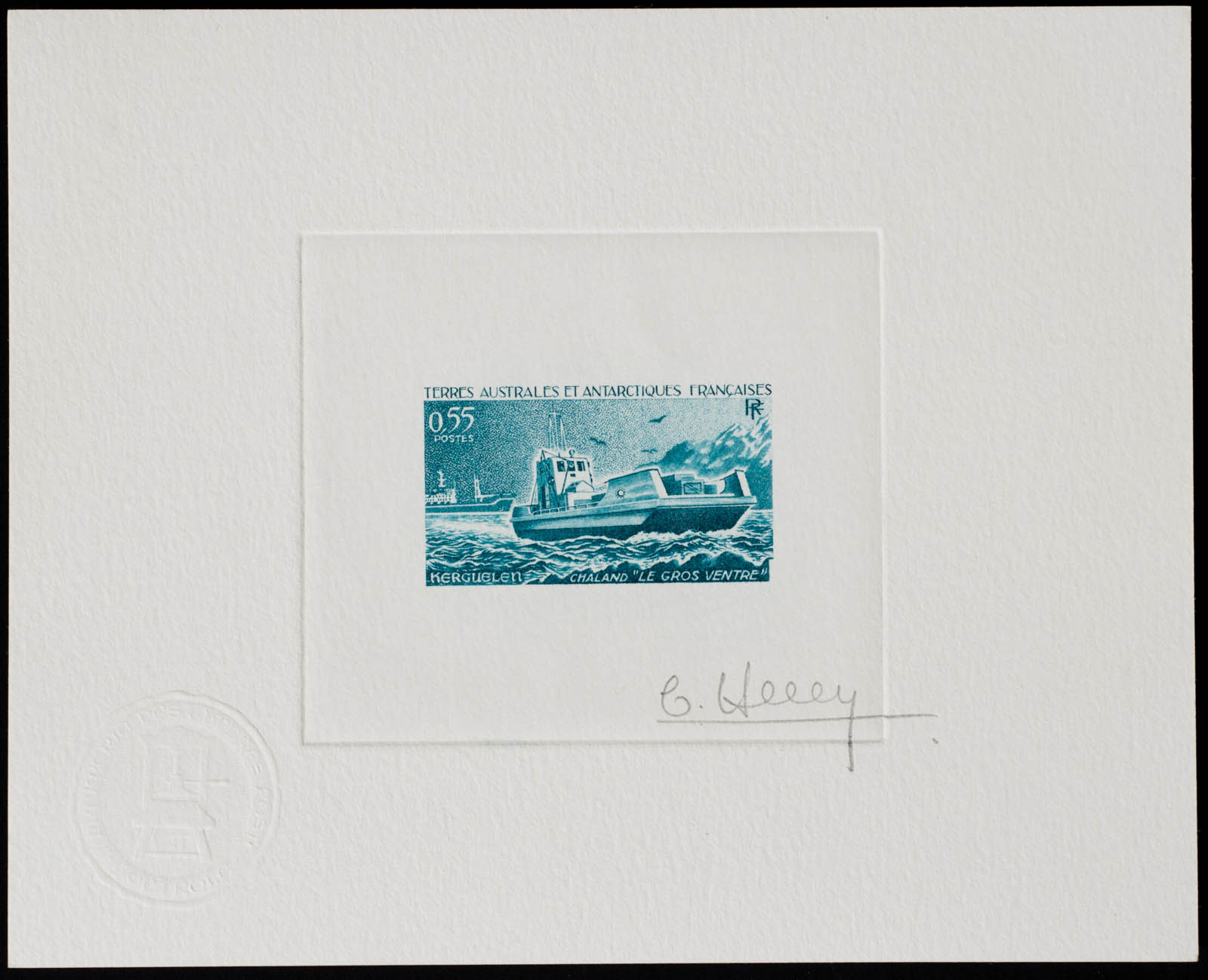 French Antarctic Le Gros Ventre Stamp Artist's Proof