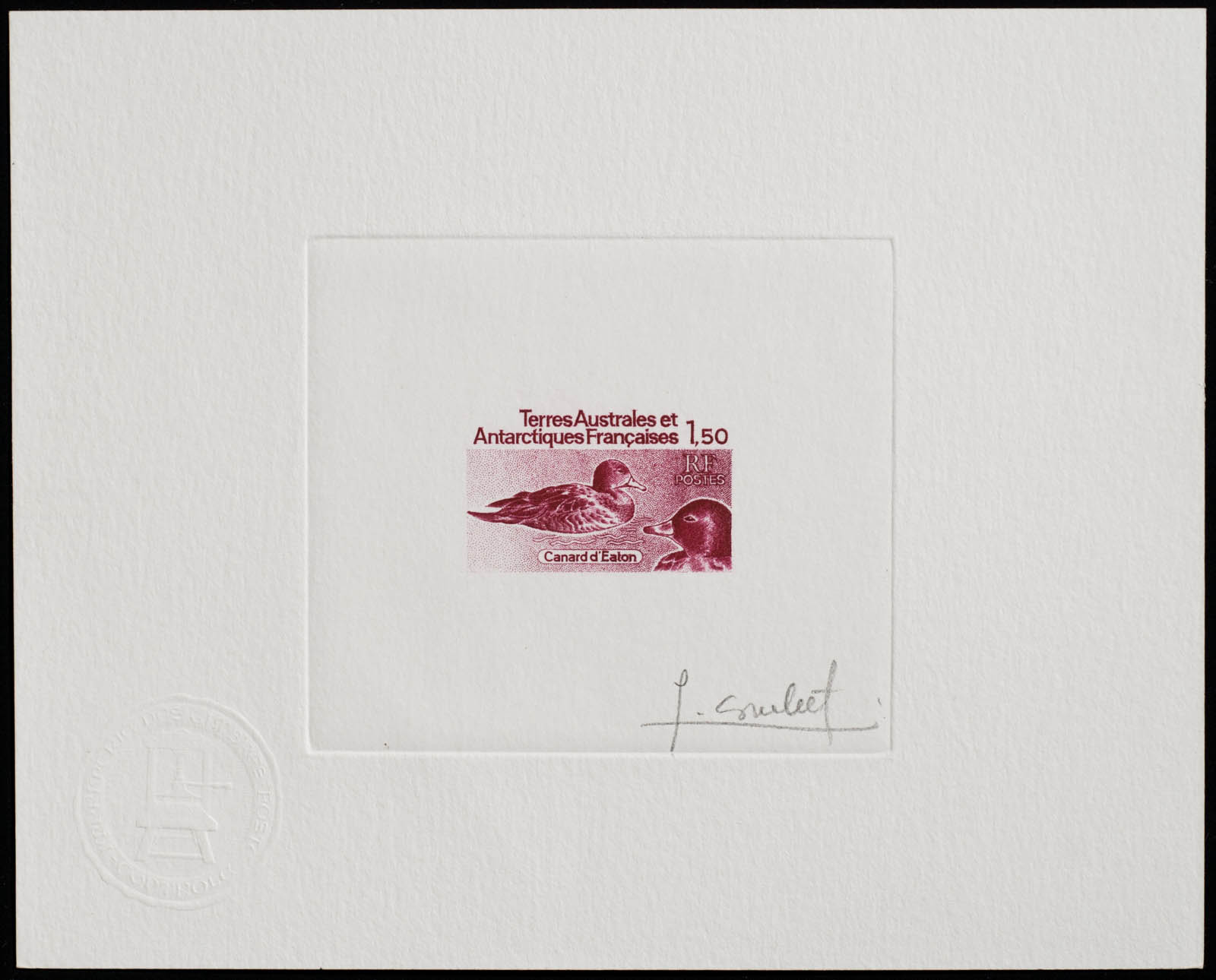 French Antarctic 1982 Duck Stamp Artist's Proof