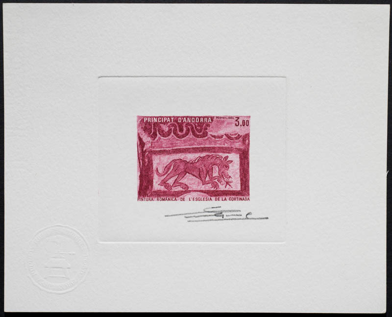 Andorra artist's proof stamp