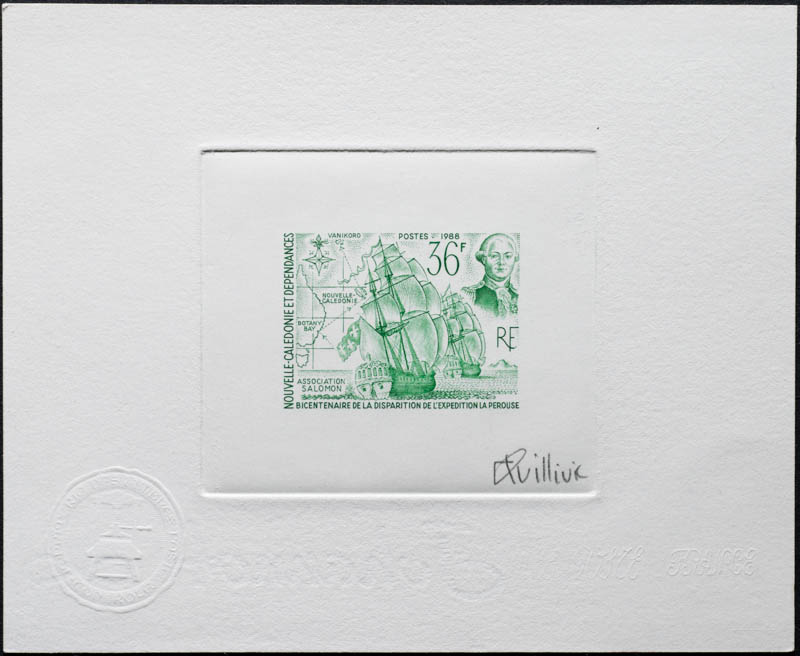 New Caledonia artist's proof stamp